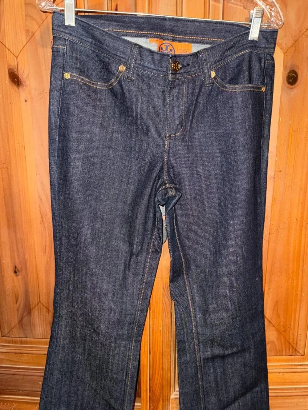 Tory Burch Classic Dark Wash Bootcut Denim Jeans - size 28 - Picture 3 of 4